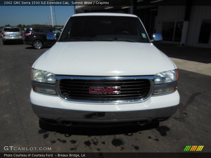 Summit White / Graphite 2002 GMC Sierra 1500 SLE Extended Cab