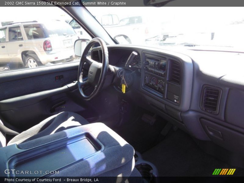 Summit White / Graphite 2002 GMC Sierra 1500 SLE Extended Cab