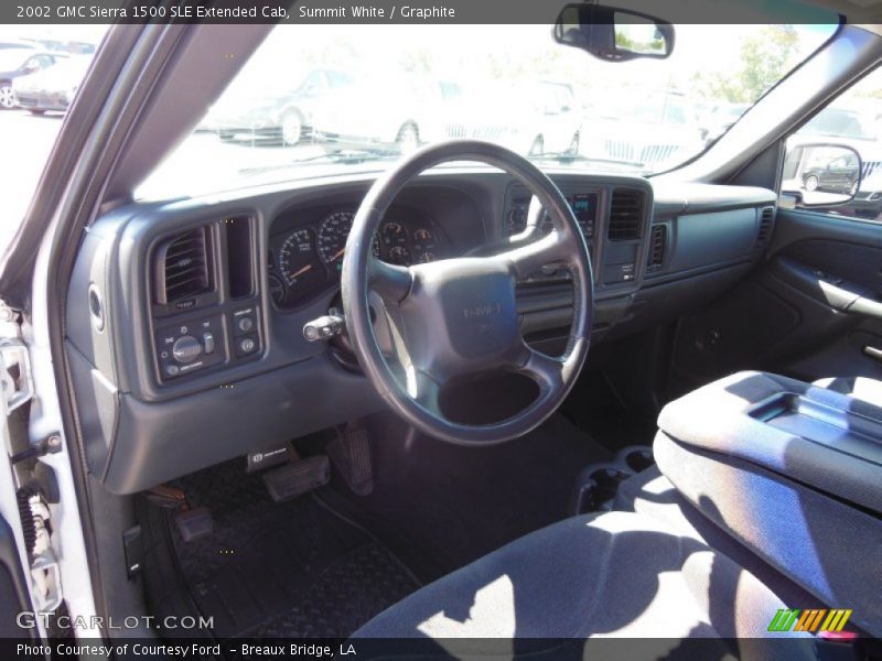 Summit White / Graphite 2002 GMC Sierra 1500 SLE Extended Cab