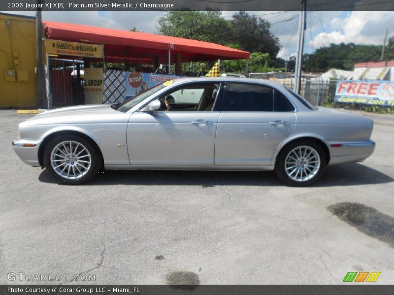 Platinum Silver Metallic / Champagne 2006 Jaguar XJ XJ8