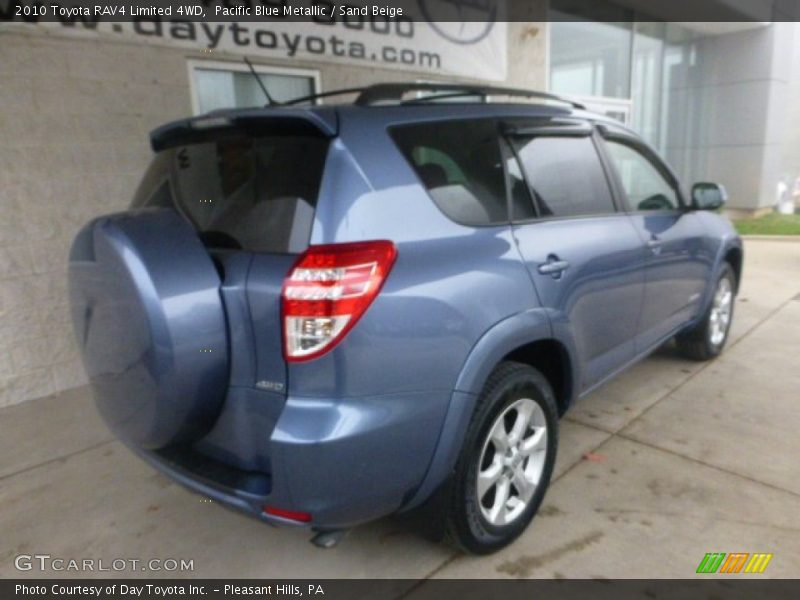 Pacific Blue Metallic / Sand Beige 2010 Toyota RAV4 Limited 4WD