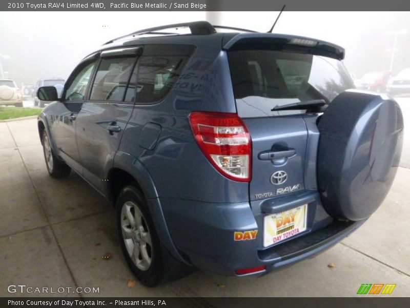 Pacific Blue Metallic / Sand Beige 2010 Toyota RAV4 Limited 4WD