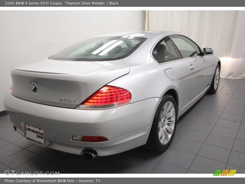 Titanium Silver Metallic / Black 2006 BMW 6 Series 650i Coupe