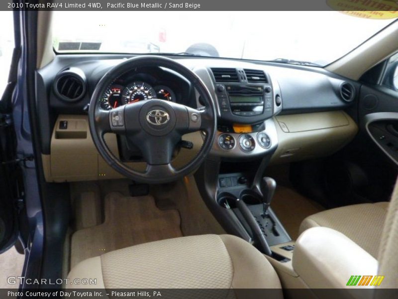 Pacific Blue Metallic / Sand Beige 2010 Toyota RAV4 Limited 4WD