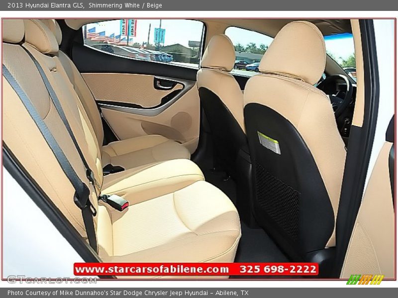 Shimmering White / Beige 2013 Hyundai Elantra GLS