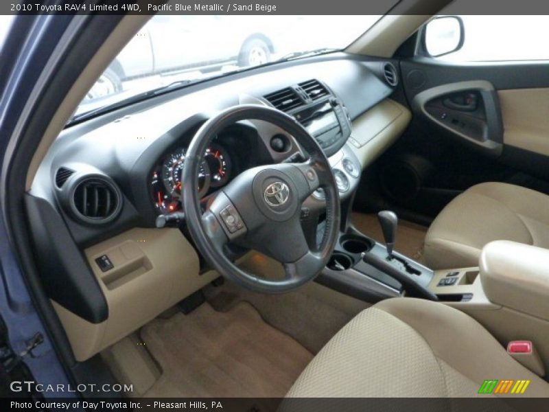 Pacific Blue Metallic / Sand Beige 2010 Toyota RAV4 Limited 4WD