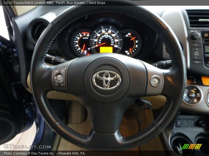 Pacific Blue Metallic / Sand Beige 2010 Toyota RAV4 Limited 4WD