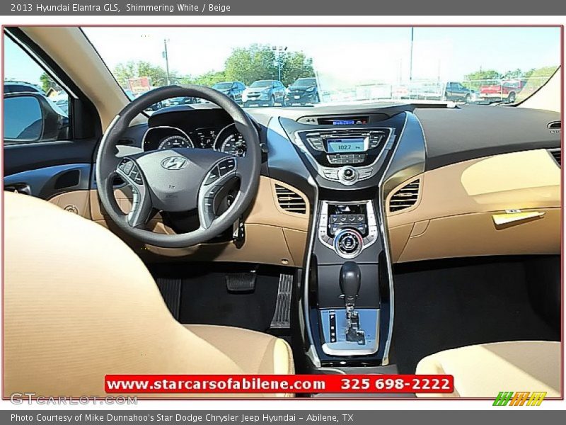 Shimmering White / Beige 2013 Hyundai Elantra GLS