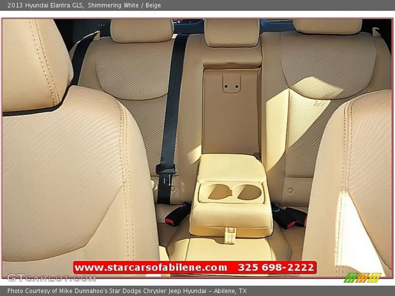 Shimmering White / Beige 2013 Hyundai Elantra GLS