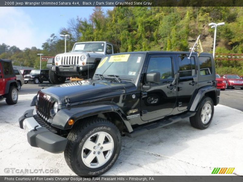 Black / Dark Slate Gray/Med Slate Gray 2008 Jeep Wrangler Unlimited Sahara 4x4