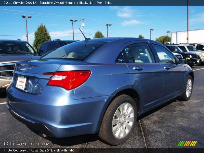 Sapphire Crystal Metallic / Black/Light Frost Beige 2011 Chrysler 200 LX