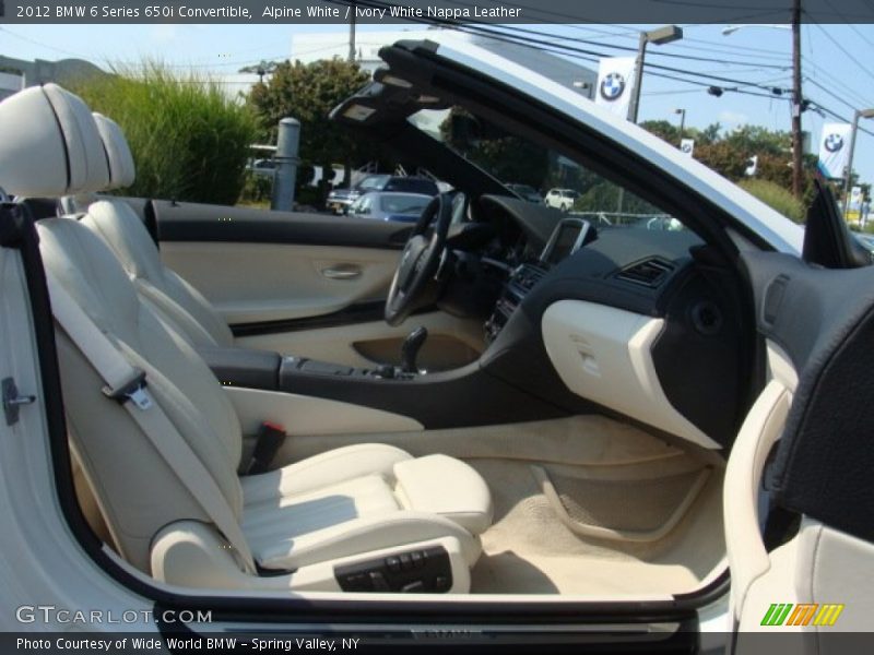 Alpine White / Ivory White Nappa Leather 2012 BMW 6 Series 650i Convertible