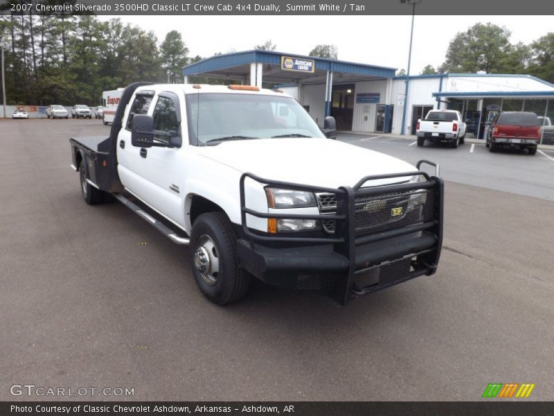 Summit White / Tan 2007 Chevrolet Silverado 3500HD Classic LT Crew Cab 4x4 Dually
