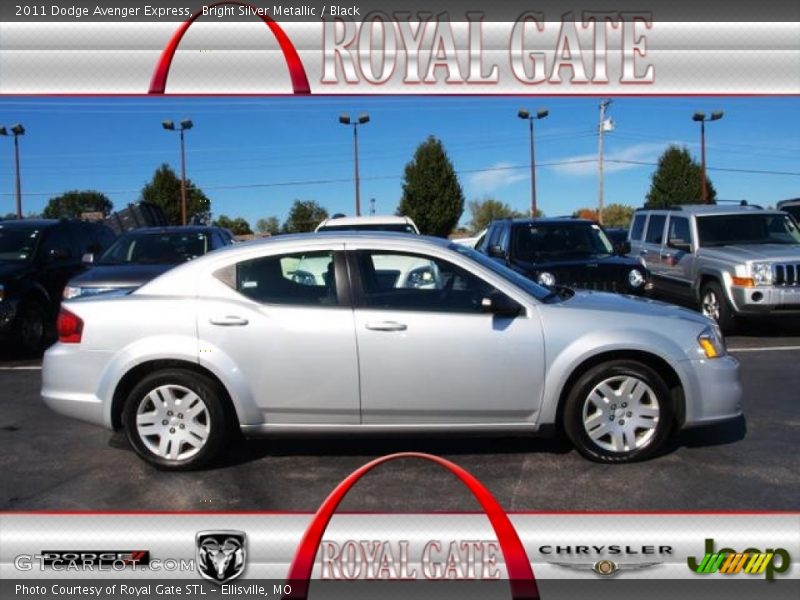 Bright Silver Metallic / Black 2011 Dodge Avenger Express