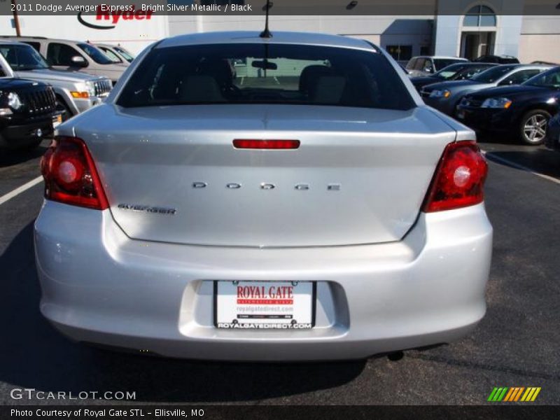 Bright Silver Metallic / Black 2011 Dodge Avenger Express