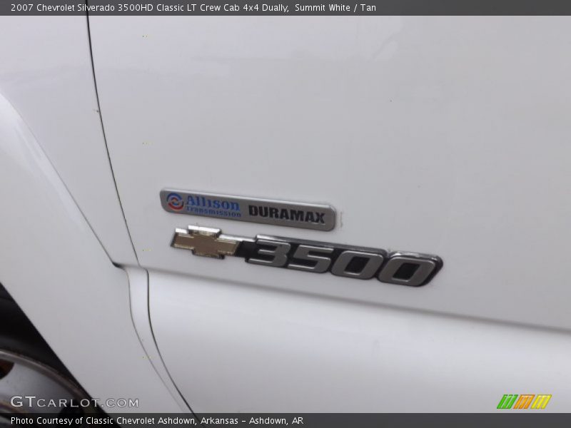 Summit White / Tan 2007 Chevrolet Silverado 3500HD Classic LT Crew Cab 4x4 Dually