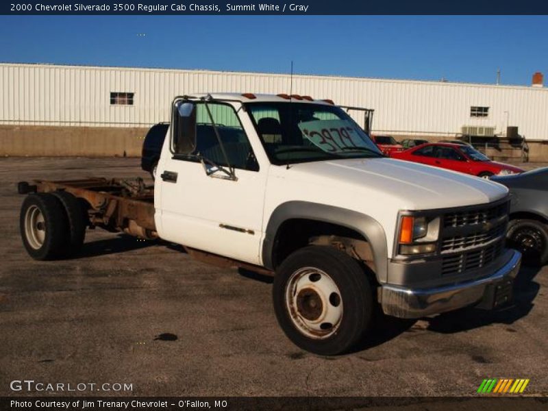 Summit White / Gray 2000 Chevrolet Silverado 3500 Regular Cab Chassis