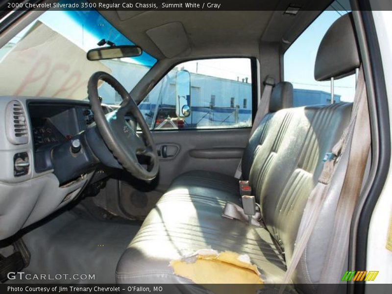 Summit White / Gray 2000 Chevrolet Silverado 3500 Regular Cab Chassis