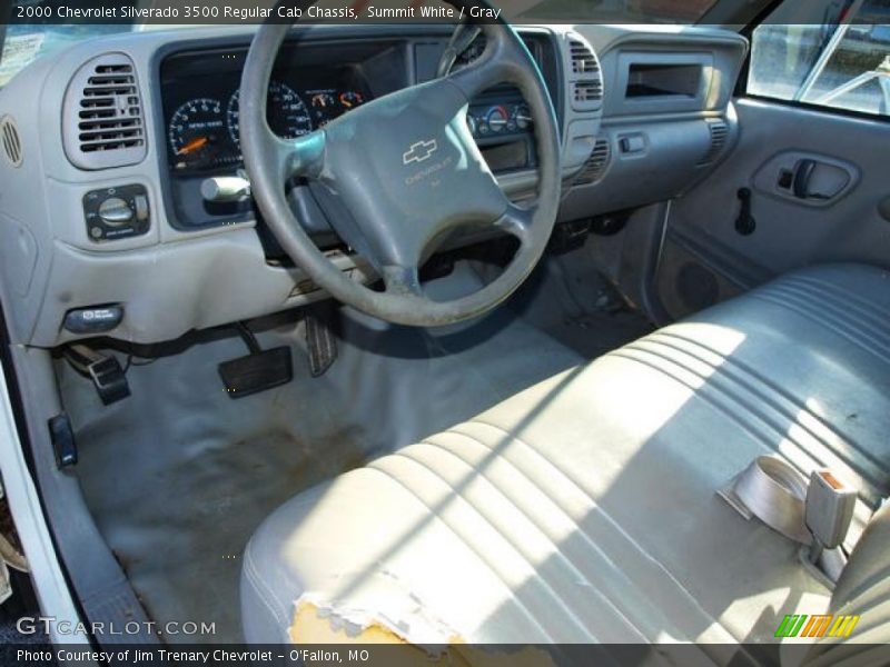 Summit White / Gray 2000 Chevrolet Silverado 3500 Regular Cab Chassis