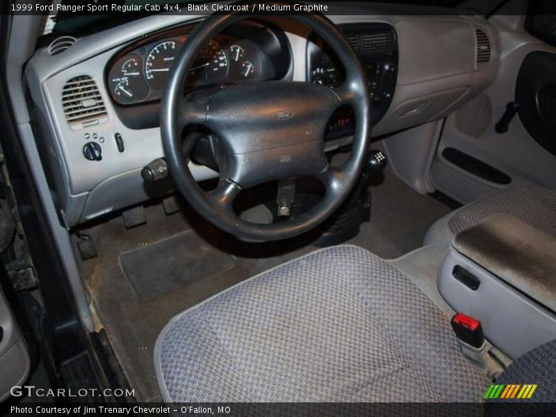 Black Clearcoat / Medium Graphite 1999 Ford Ranger Sport Regular Cab 4x4