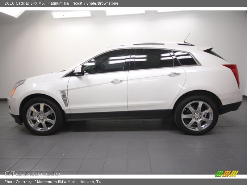 Platinum Ice Tricoat / Shale/Brownstone 2010 Cadillac SRX V6