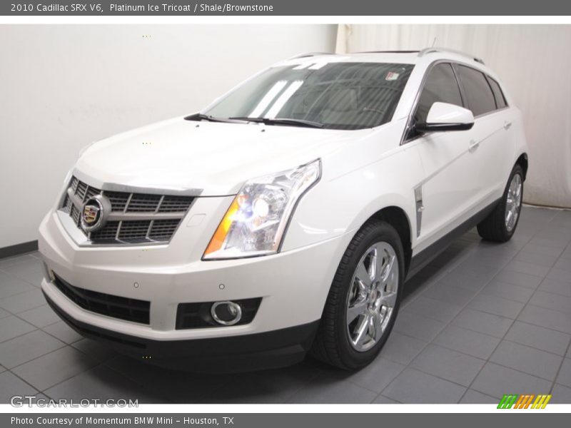 Platinum Ice Tricoat / Shale/Brownstone 2010 Cadillac SRX V6