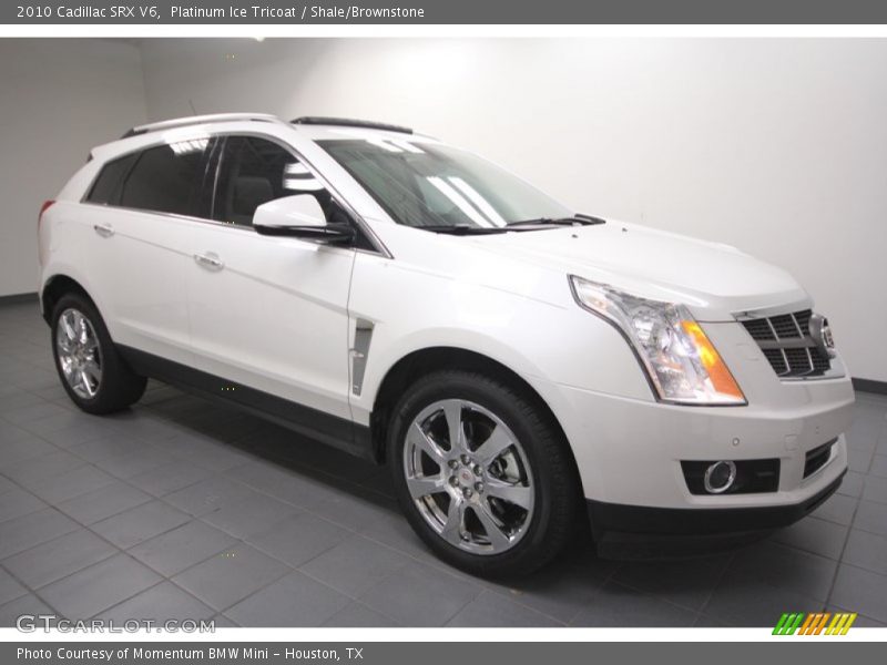 Platinum Ice Tricoat / Shale/Brownstone 2010 Cadillac SRX V6