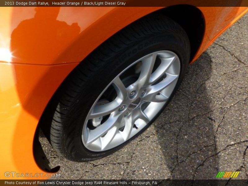 Header Orange / Black/Light Diesel Gray 2013 Dodge Dart Rallye