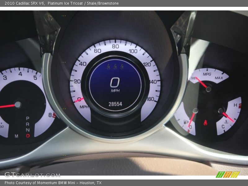 Platinum Ice Tricoat / Shale/Brownstone 2010 Cadillac SRX V6