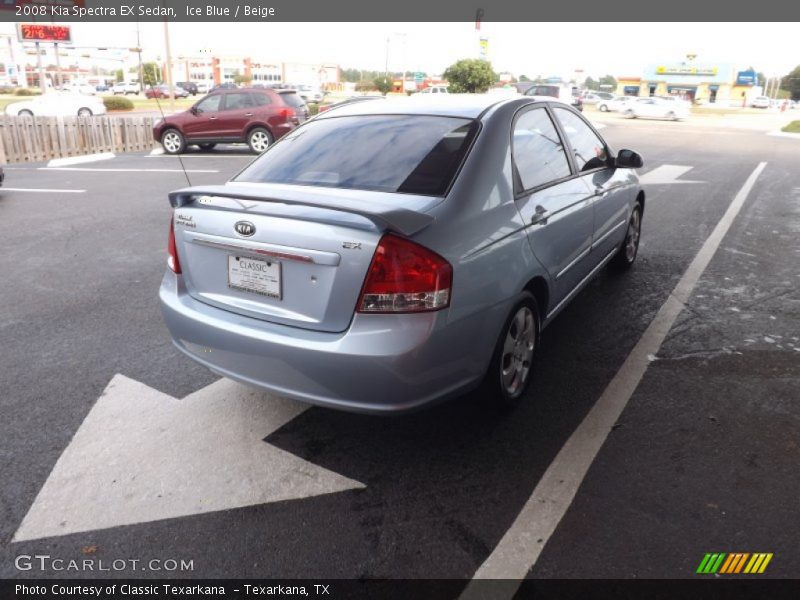 Ice Blue / Beige 2008 Kia Spectra EX Sedan