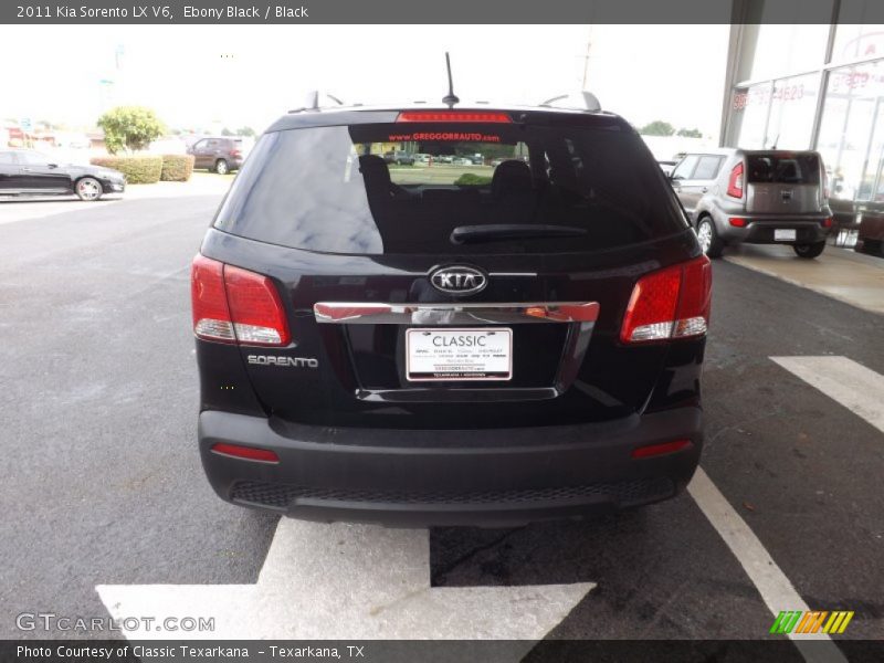 Ebony Black / Black 2011 Kia Sorento LX V6