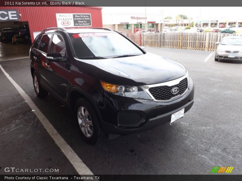 Ebony Black / Black 2011 Kia Sorento LX V6