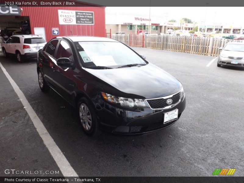 Ebony Black / Black 2013 Kia Forte EX