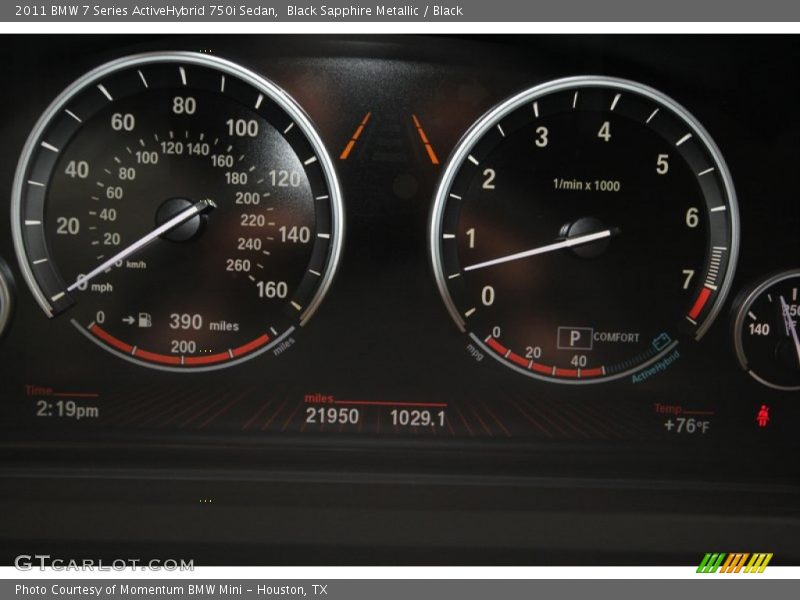  2011 7 Series ActiveHybrid 750i Sedan ActiveHybrid 750i Sedan Gauges