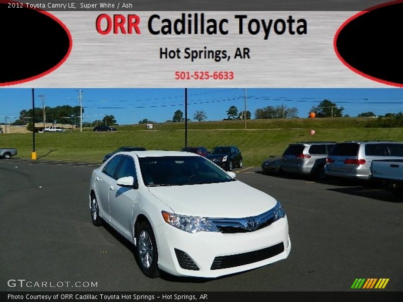 Super White / Ash 2012 Toyota Camry LE