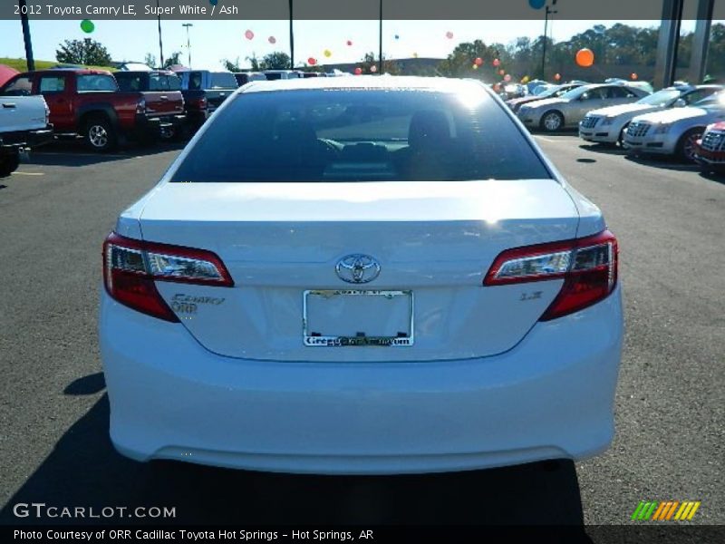 Super White / Ash 2012 Toyota Camry LE