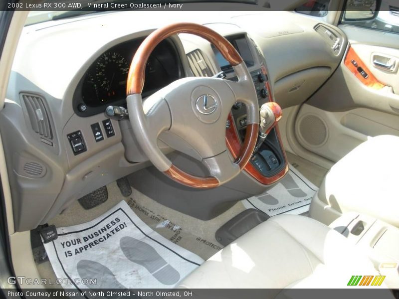 Mineral Green Opalescent / Ivory 2002 Lexus RX 300 AWD