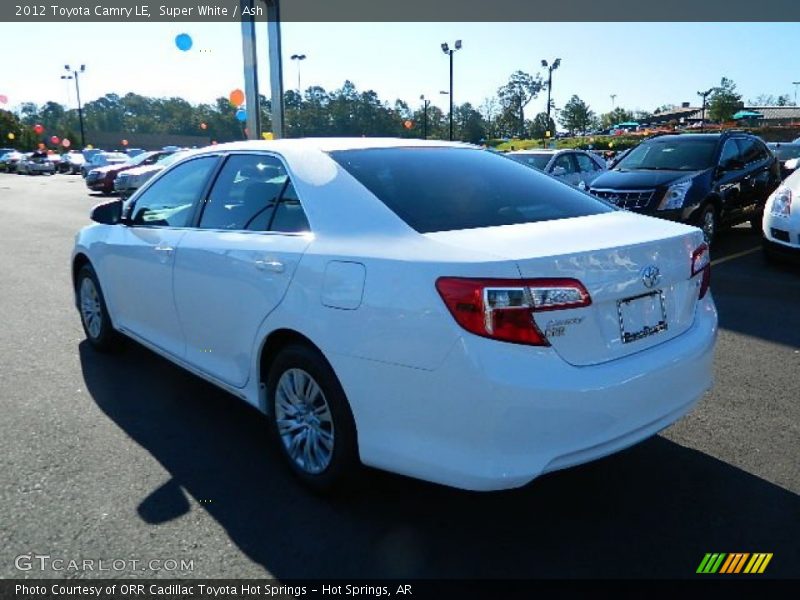 Super White / Ash 2012 Toyota Camry LE