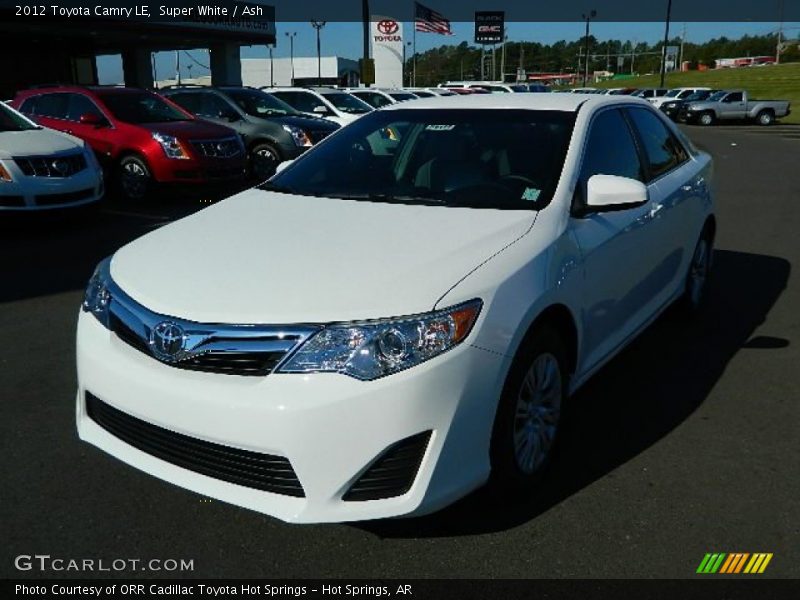 Super White / Ash 2012 Toyota Camry LE