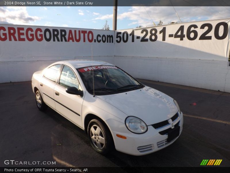 Stone White / Dark Slate Gray 2004 Dodge Neon SE