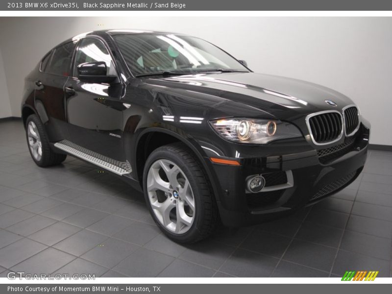 Black Sapphire Metallic / Sand Beige 2013 BMW X6 xDrive35i