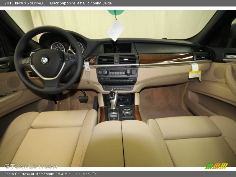 Black Sapphire Metallic / Sand Beige 2013 BMW X6 xDrive35i