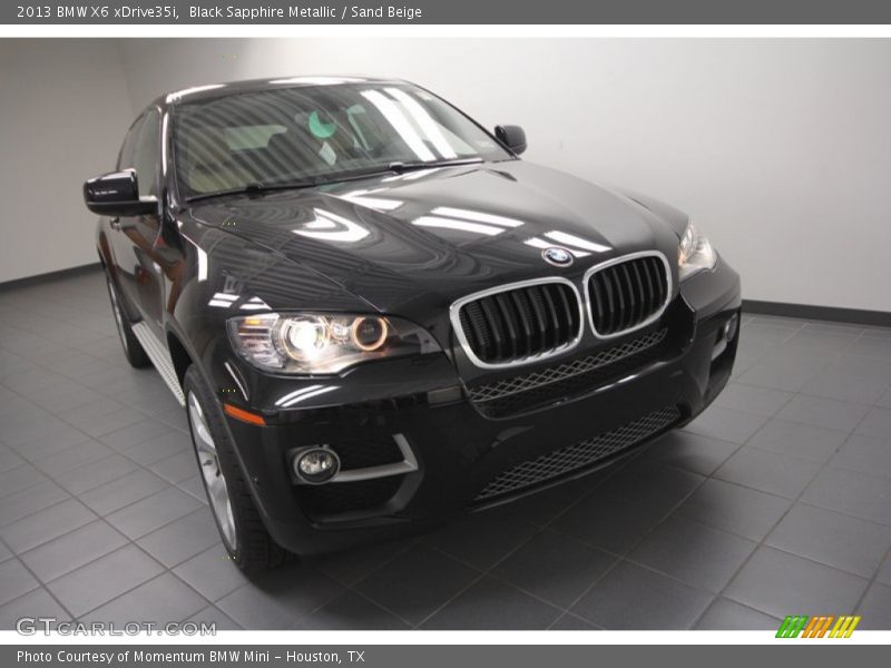Black Sapphire Metallic / Sand Beige 2013 BMW X6 xDrive35i