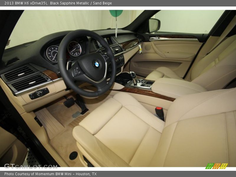 Black Sapphire Metallic / Sand Beige 2013 BMW X6 xDrive35i