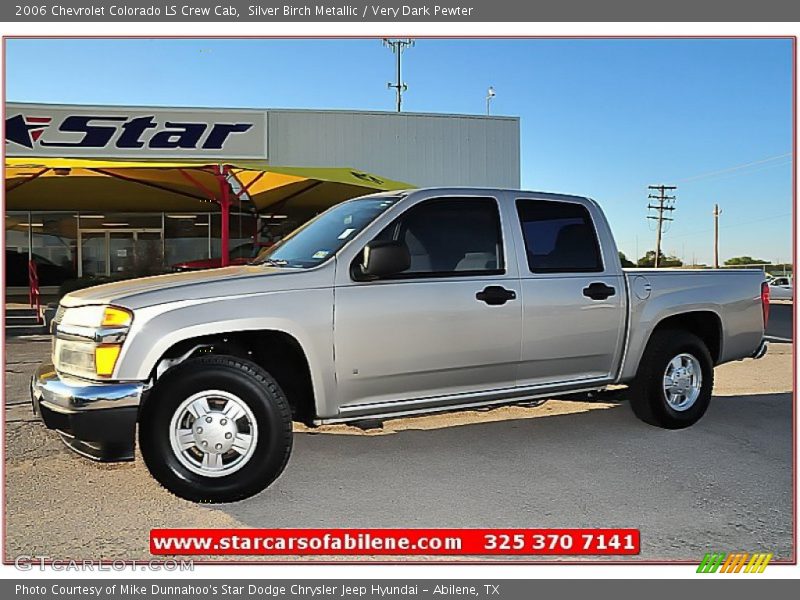 Silver Birch Metallic / Very Dark Pewter 2006 Chevrolet Colorado LS Crew Cab