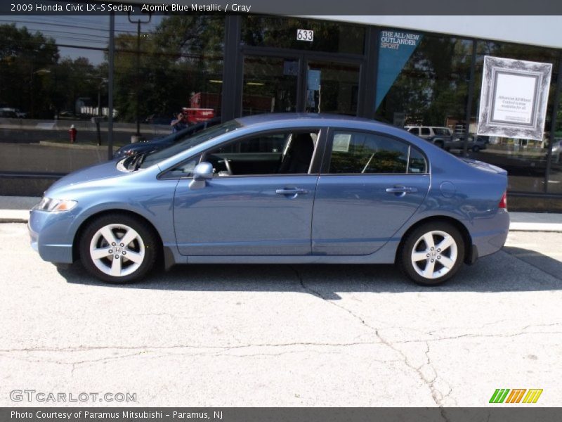 Atomic Blue Metallic / Gray 2009 Honda Civic LX-S Sedan