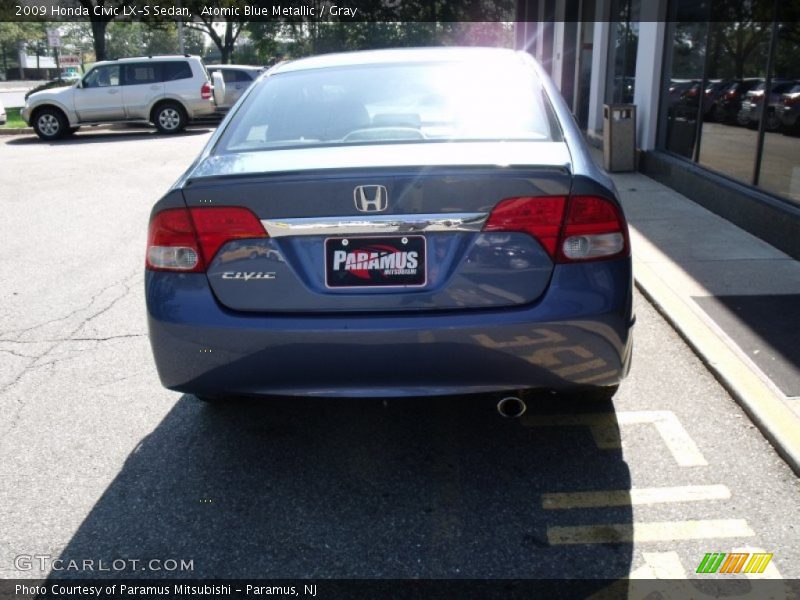 Atomic Blue Metallic / Gray 2009 Honda Civic LX-S Sedan