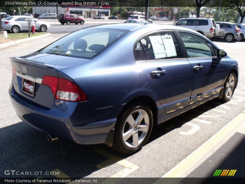 Atomic Blue Metallic / Gray 2009 Honda Civic LX-S Sedan