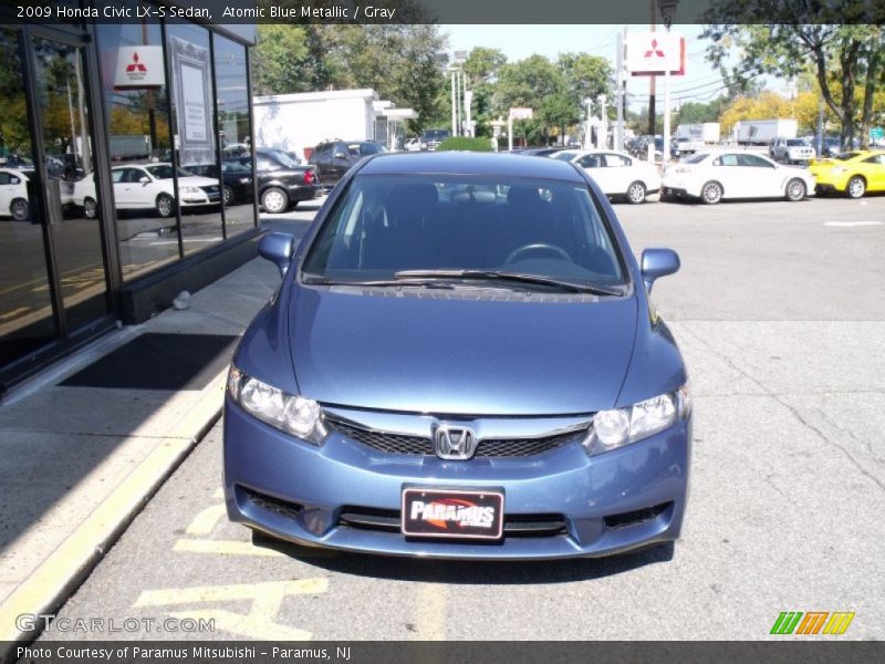 Atomic Blue Metallic / Gray 2009 Honda Civic LX-S Sedan
