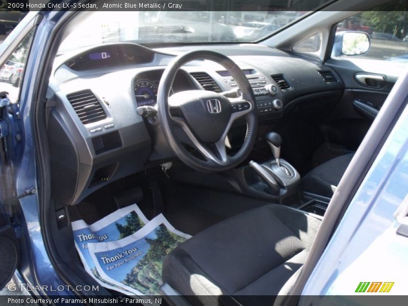 Atomic Blue Metallic / Gray 2009 Honda Civic LX-S Sedan